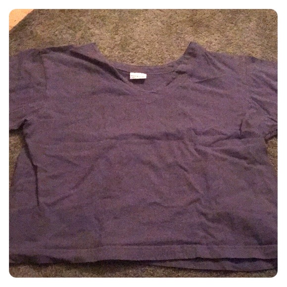 Tops - Purple Pacific Cotton Short Sleeve Shirt Tops - Purple Pacific Cotton Short Sleeve Shirt